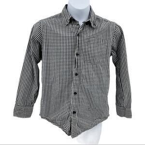Gap Factory Kids Gingham Button Down Shirt Size M